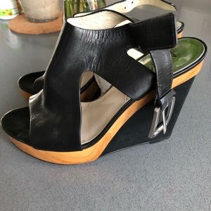 Michael kors black wedges